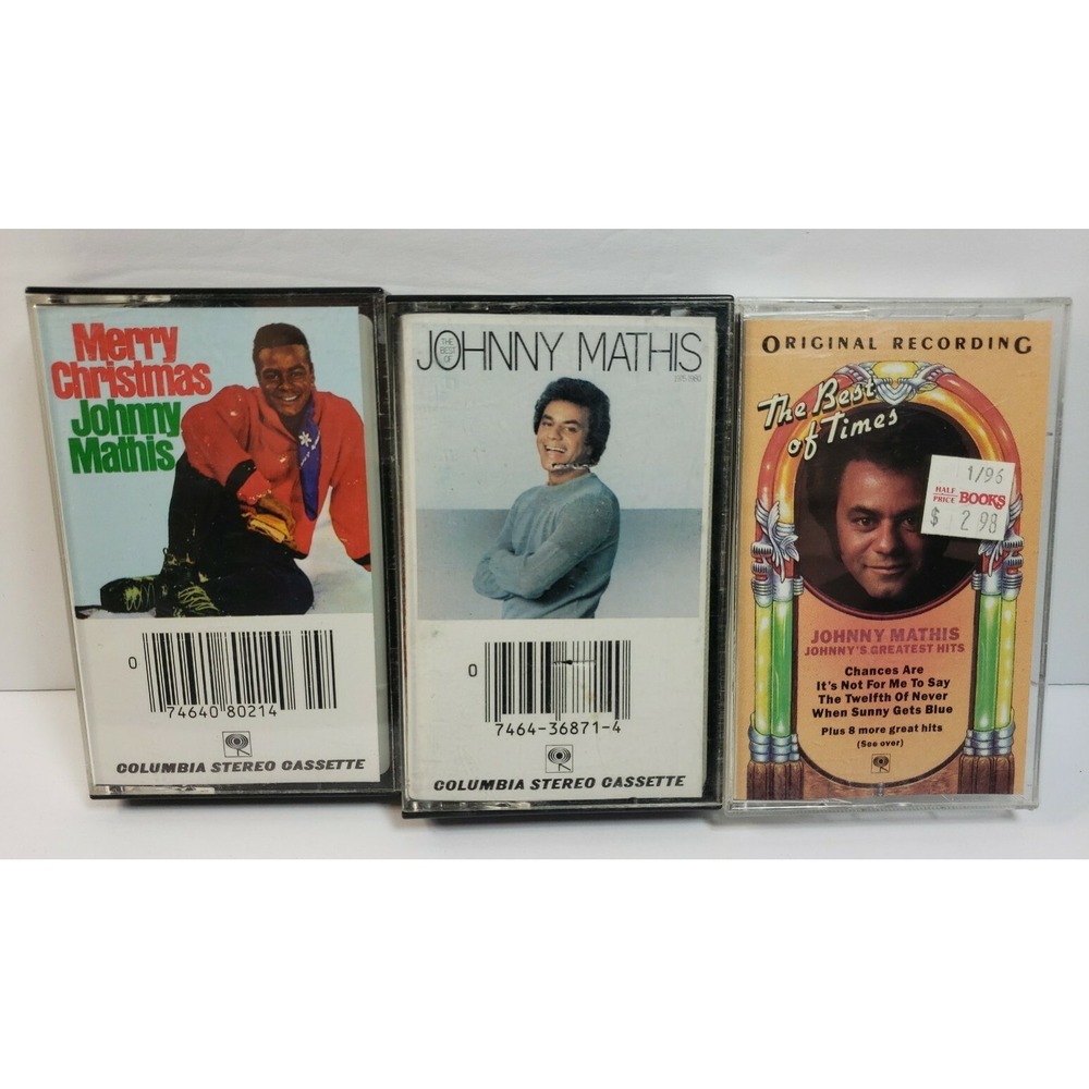 Lot Of 3 Johnny Mathis Merry Christmas Greatest Hits, Best Of 1975-1980